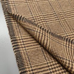 👉 Vunena jesenska elegancija - Prince de Galles karo u boji senfa i smeđe