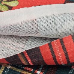 Blagdanski ukras - škotski karirani uzor s božićnim zvijezdama (širina 2,80 m, 185 g/m2) 1 m / 9,50 €