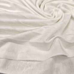 Mliječno bijeli pamučni žersej s elastanom