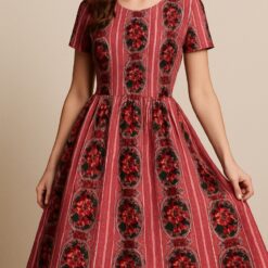 VRHUNSKA CIJENA - vintage cvijeće - retro romansa u mješavini viskoze i poliestera (100 g/m2) 1 m / 5,50 €