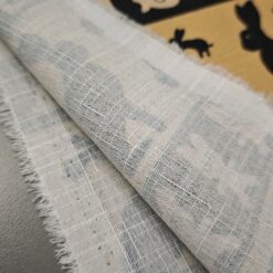 🎁 “Parada zečeva” u oker-bež tonovima – mekana prirodna tkanina za jedinstvene projekte (SUPER CIJENA 3,50 €)