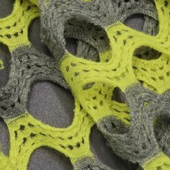 🎁 SUPER CIJENA - neonsko žuto-siva fleksibilna mrežasta tkanina (170 g/m²) 1 m / 5,50 €