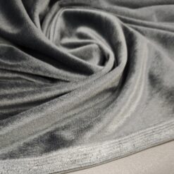 🌟 Srebrno sivi elastični pliš "Baršun" - luksuzan i udoban (250 g/m²) 1 kg / 19,90 €
