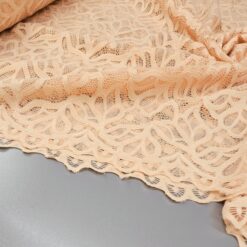 Čipka - marelica, elastična ZADNJI KOMAD 2,50 m / 17,50 €