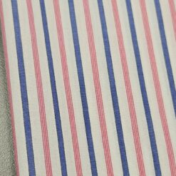Poplin s crvenim i plavim prugama