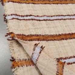 🌿 "Etno prirodni lan s ukrasnim prugama" (160 g/m2) 1 m / 7,50 €