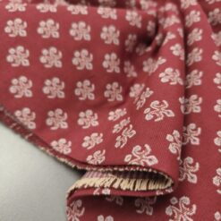 ⭐ Crveno-bež dvostrana dekorativna tkanina s ornamentalnim uzorkom - elegantna i izdržljiva (širina 2,80 m, 290 g/m²)