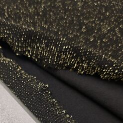 Crni elastični žersej s prestižnim antikno zlatnim sjajem