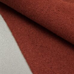 Terakota cigla, elastična tkanina za kapute s mekom, krznenom poleđinom - za kapute, jakne i prsluke
