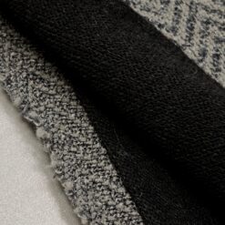 Siva elastična pletenina s uzorkom riblje kosti