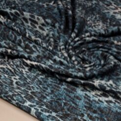 Petrol sivi leopard uzorak - jersey