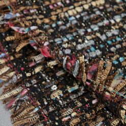 🌟 Bouclé Prestige smeđa sa zlatnim šljokicama