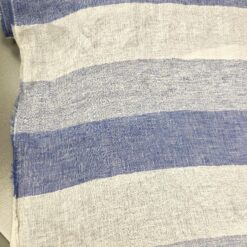 Prugasti lan plavo bijeli - lagan, prozračan