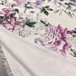 Bijeli cvjetni baršun - roza i lila cvjetovi