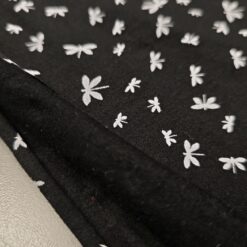 Pmučni jersey - crna podloga s sitnim bijelim uzorkom